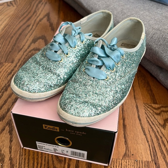 Kate Spade Keds Glitter Blue - Picture 1 of 4